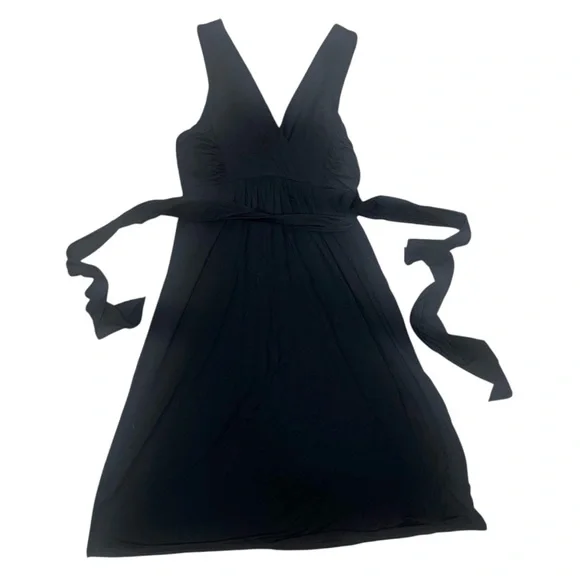 Victoria’s Secret Bra Top Black V-neck Dress with Built In Bra Size Large - Picture 2 of 11